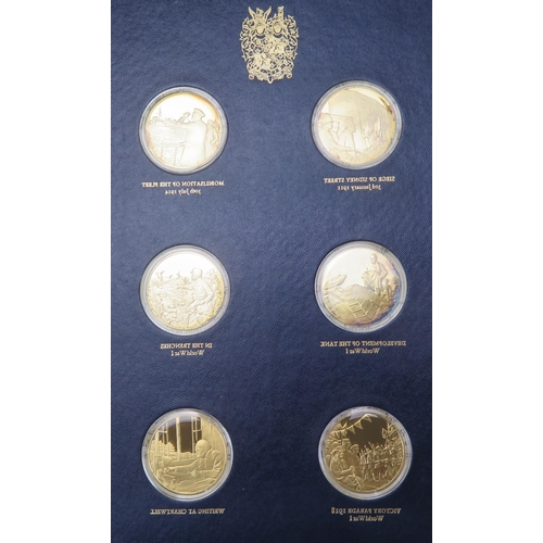 695 - John Pinches, Churchill Centenary Medals, twenty four silver gilt medals contained in their original... 