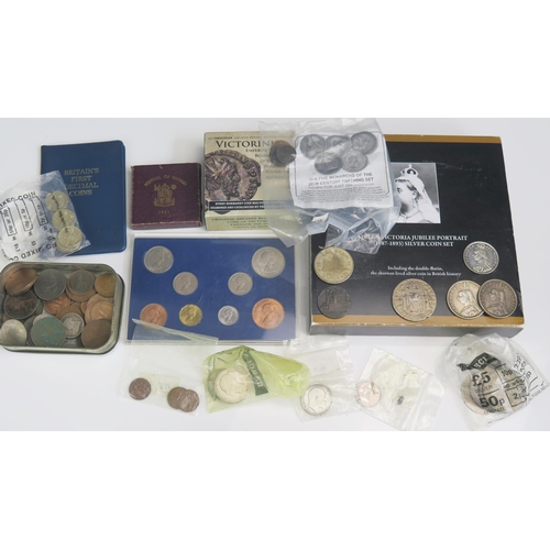 718 - A Collection of Coins including a London Mint Cased Queen Victoria Jubilee Portrait Silver Coin Set,... 