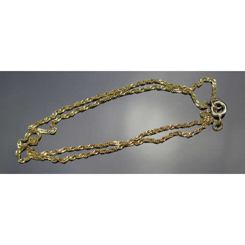 97 - A 9ct Gold Rope Twist Chain, 18.25