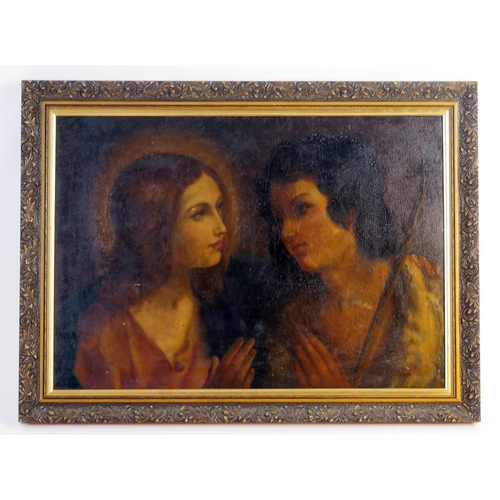 1482 - A 19th Century Painting of Two Ladies, oil on canvas, 68x47cm, framed