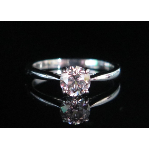 149 - A Platinum and Diamond Solitaire Engagement Ring, the 6.2mm brilliant round cut in a claw setting, s... 