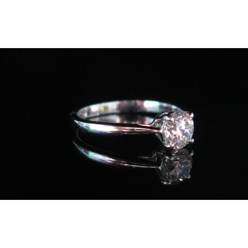 149 - A Platinum and Diamond Solitaire Engagement Ring, the 6.2mm brilliant round cut in a claw setting, s... 