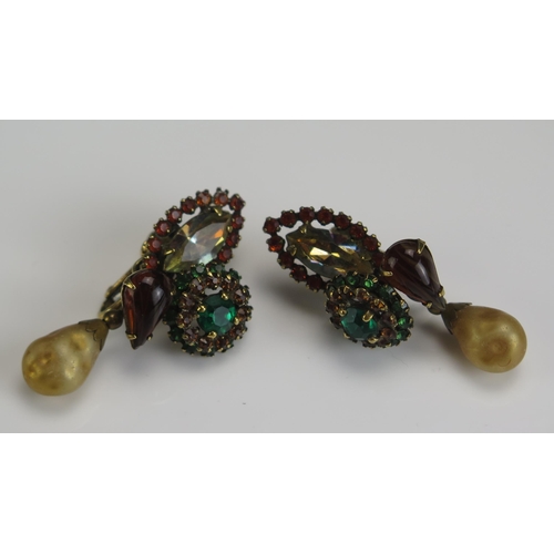 222 - A Pair of Vendome Costume Clip on Earrings