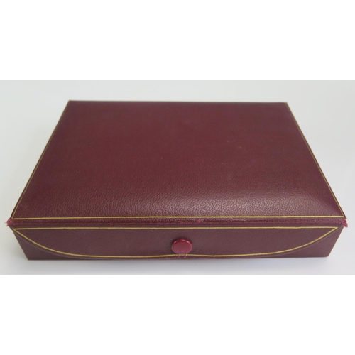 223 - An Asprey & Co Jewellery Box with plush and silk lining, 17.5x13mm