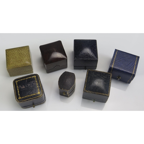 241 - Seven Vintage Jewellery Boxes, six named including The Goldsmiths and Silversmiths Company