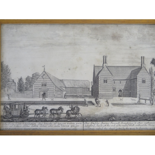 1674 - 19th century naïve school, figure on a canal path, watercolour, unsigned and undated 15 x 25cm, toge... 