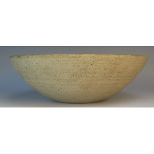 1126A - David Leach, a pottery fruit bowl, with brown oxide variegated decoration, impressed mark to the bas... 