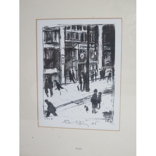 1644A - Harold Riley (1934-2023)Manchester Guardian & Evening News Offices, Cross Street, Ltd Edn lithograph... 