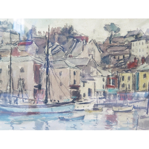 921 - Robert Broadley, Twentieth century painter, 'Brixham, Devon 1957', watercolour, signed lower left, '... 