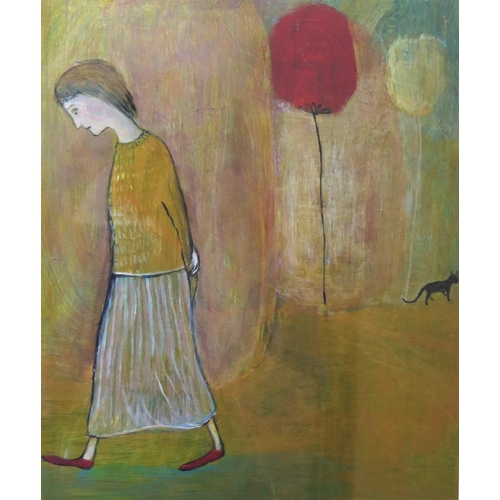 926 - Claudia Schmidt (b.1966) German Illustrator, limited edition giclée  print of a girl and balloon, nu... 