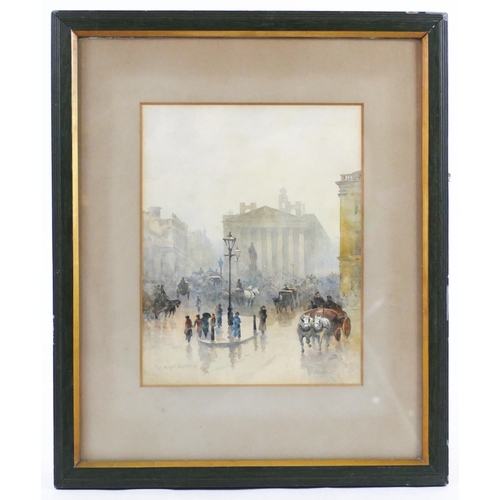 961 - The Royal Exchange, 19th century watercolour, 26x21cm, f&g