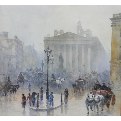 961 - The Royal Exchange, 19th century watercolour, 26x21cm, f&g