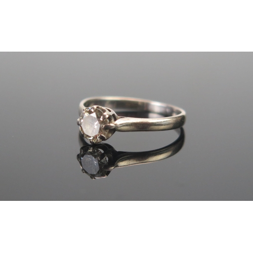 113 - An 18ct White Gold and Diamond Solitaire Ring, c. 5.8mm brilliant round cut, size N, hallmarked, 2.1... 