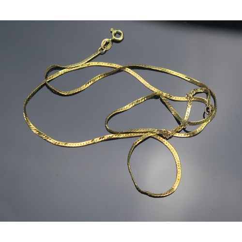 140 - A 14K Gold Chain, 3.29g. Kinked