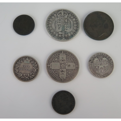 403 - A Selection of Victorian Silver and Copper Coins