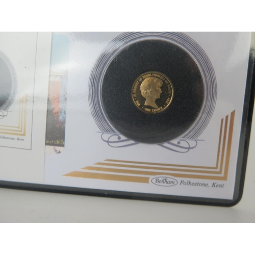 411 - The Princess Diana Solid Gold Coin Cover, 9ct gold, limited edition