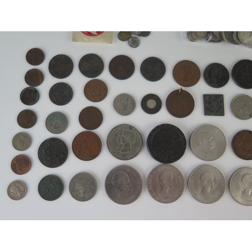 414 - A Selection of Victorian and later Silver and other Coins including nine toy money examples