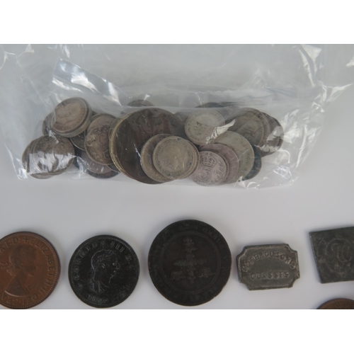 414 - A Selection of Victorian and later Silver and other Coins including nine toy money examples