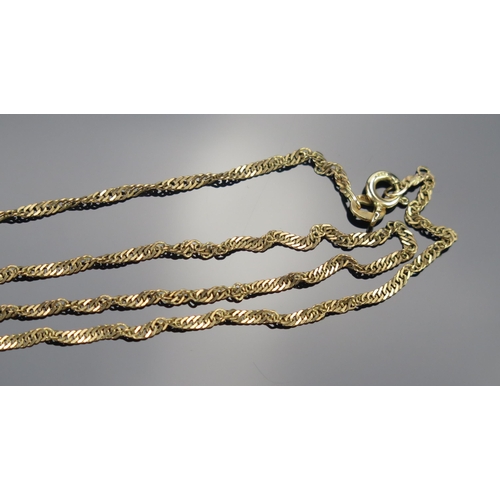 49 - A 9ct Gold Rope Twist Chain, 20