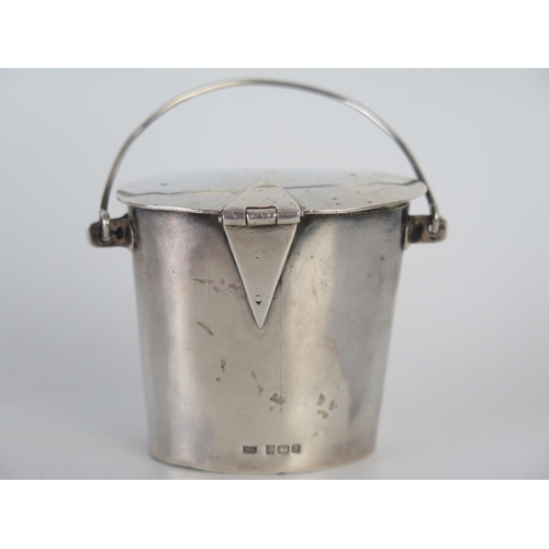 641 - An Elizabeth II silver novelty silver milk pail, maker IGL, Birmingham, 1993, 5.5cm high, 95gms, 3.0... 