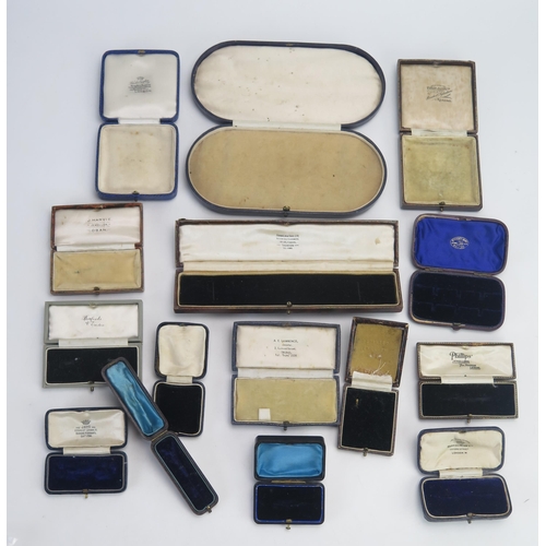 85 - A Collection of Fifteen Vintage Jewellery Boxes including ten named