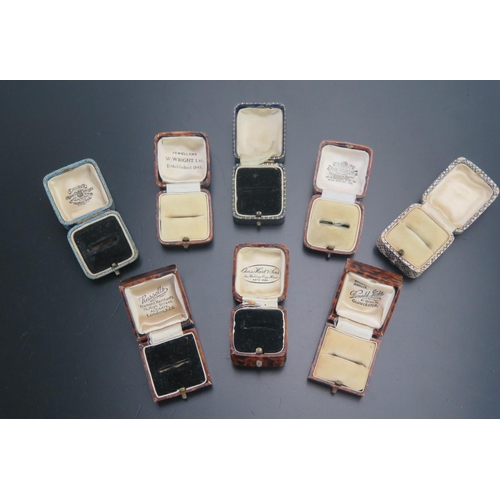 86 - Eight Vintage Ring Boxes including six named