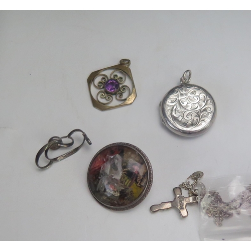 88 - A Selection of Silver and Costume Jewellery, Masonic 'jewel', Seiko and Accurist ladies watches and ... 