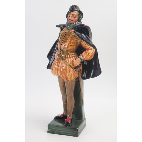 1008 - A Royal Doulton figure, HN2015 Sir Walter Raleigh, (repaired), 30cm high.