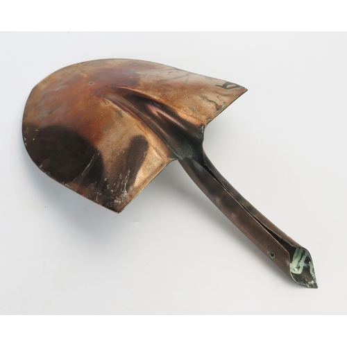 1196 - A Copper shovel, lacks wood handle.