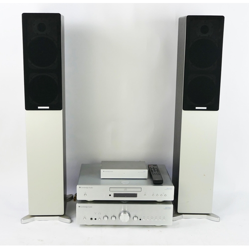 1202 - Cambridge Audio Hifi Set including Sirocco S70 floor standing loud speakers, azur 650C CD player, az... 