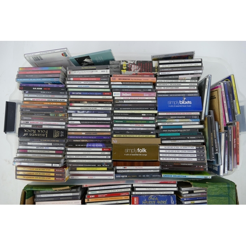 1216 - Collection of Jazz, Blues, Brass Music, Folk, etc CDs including Eric Clapton, NYJO, Bob Dylan, Alan ... 