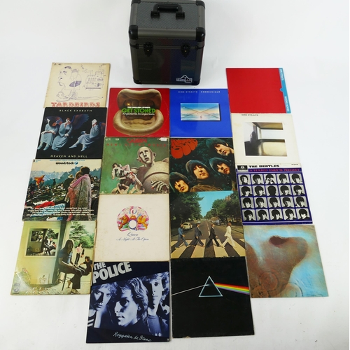 1219D - Collection of LP Records including The Rolling Stones, The Beatles, Dire Straits, Yardbirds, Black S... 