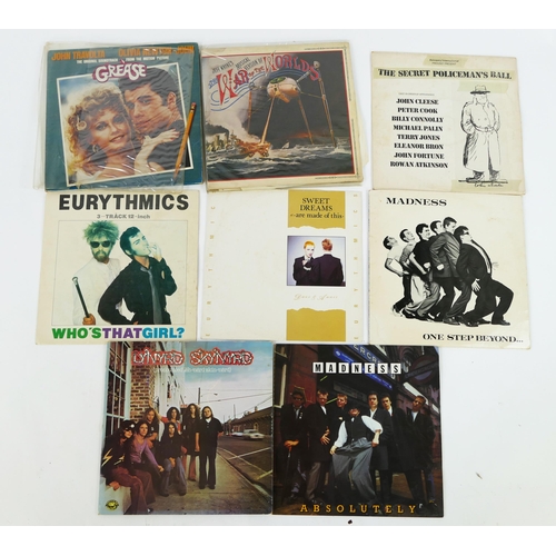 1219E - Collection of LP Records including Eurythmics, Madness, Grease, War of The Worlds, etc.