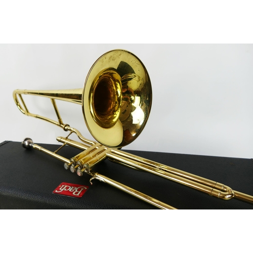 1226 - Bach USA Valve Trombone with Vincent Bach 7C Mouthpiece in Bach branded hard case