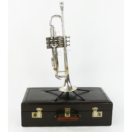 1227 - F. Besson Meha Trumpet in C?, Paris France serial number 5209 with blessing 7c and Stomvi  mouthpiec... 