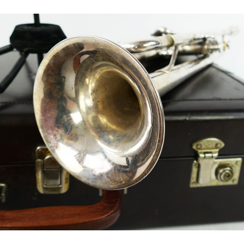 1227 - F. Besson Meha Trumpet in C?, Paris France serial number 5209 with blessing 7c and Stomvi  mouthpiec... 