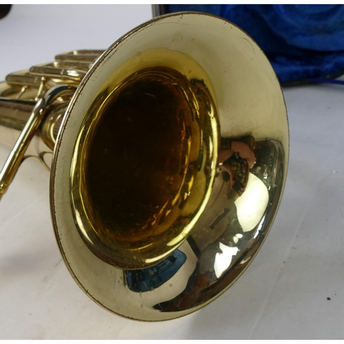 1229 - Yamaha YEP201 Bb Euphonium with Denis Wick 4AM Mouthpiece in hard shell case