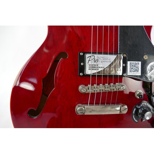 1232 - Epiphone Dot ES-339 Semi-Hollow Electric Guitar in Cherry Finish with Alnico Classic Pro Vintage Pic... 