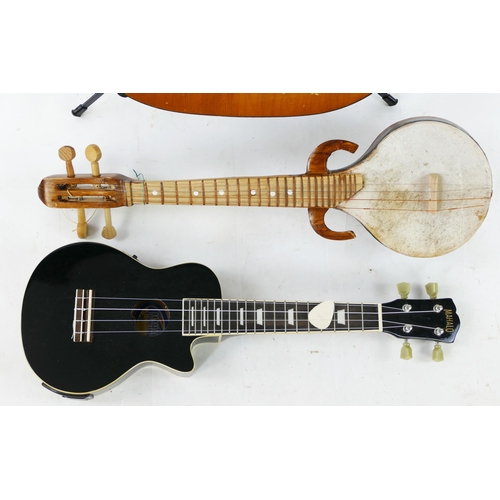 1233 - Mahalo Electro-Acoustic Ukulele, Asian 4 Course stringed instrument and classical guitar