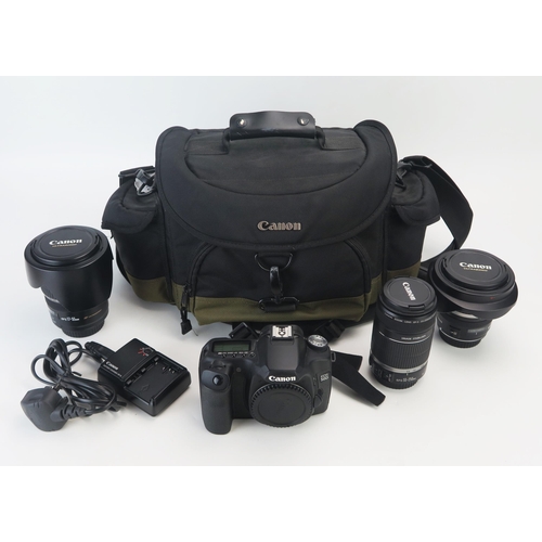 1237 - Canon EOS 50D Camera Body, EFS 10-22mm Ultrasonic, EFS 55-250mm, EFS 17-55mm lenses, comes with batt... 