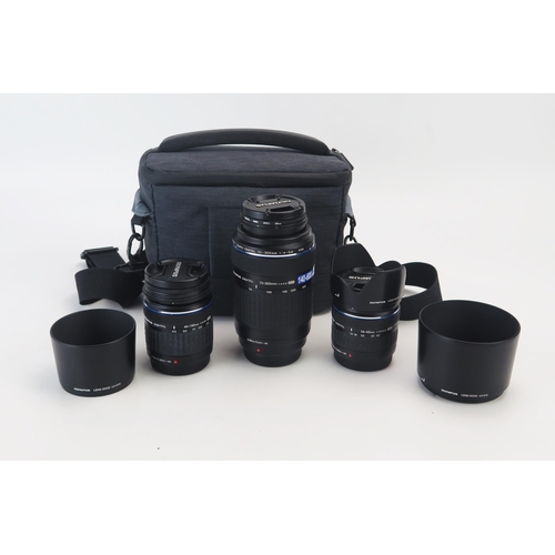 1243 - Olympus Digital Camera Lenses including 70-300mm 1:4-5.6 ED, 40-150mm 1:4-5.6 ED and 14-42mm 1:3.5-5... 