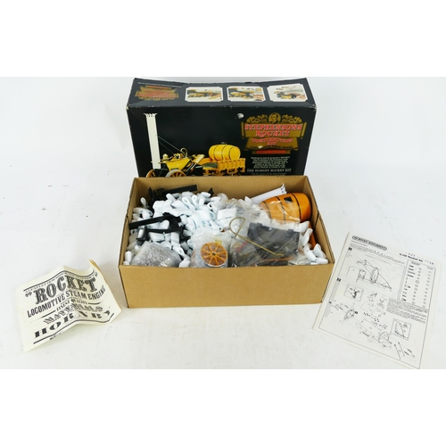 1256 - Hornby Stephenson's Rocket Construction Kit 3 1/2 Inch Gauge Static Model, appears complete together... 