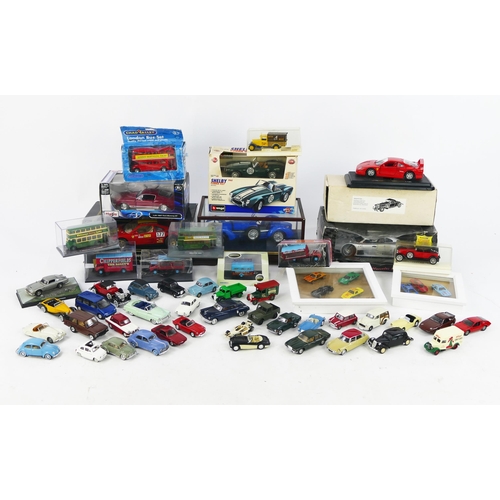 1258 - Collection of Boxed & Unboxed Toy & Model Cars including Corgi Chipperfields, Corgi, Burago, Maisto,... 