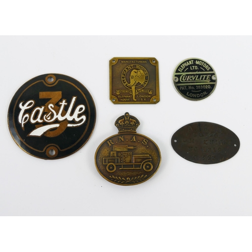 1272 - A small collection of advertising medallions, replica R.N.A.S. badge etc.