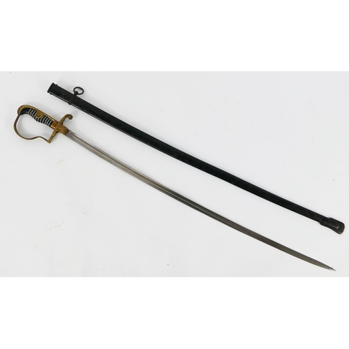 1359 - A Third Reich period army officers sword, with 82cm fullered blade by C. Eickhorn, Solingen, with oa... 