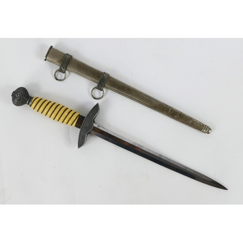 1360 - German Third Reich Luftwaffe 2nd pattern Officer's dagger circa 1937-45 with spiral cream celluloid ... 