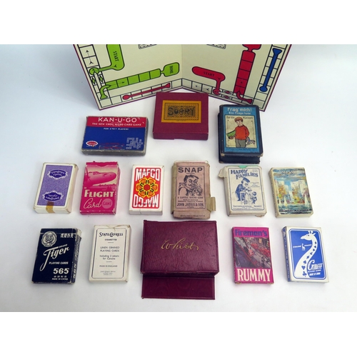 1383 - A collection of children's card games, assorted playing cards and board game 