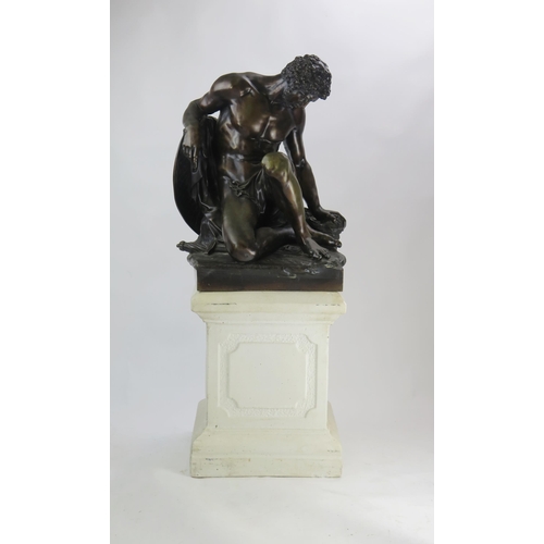 1451 - **WITHDRAWN**
After Pierre Julien (1731 - 1804) a large bronze study, The Dying Gaul, the wounded fi... 