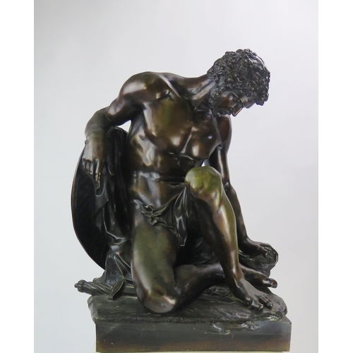 1451 - **WITHDRAWN**
After Pierre Julien (1731 - 1804) a large bronze study, The Dying Gaul, the wounded fi... 