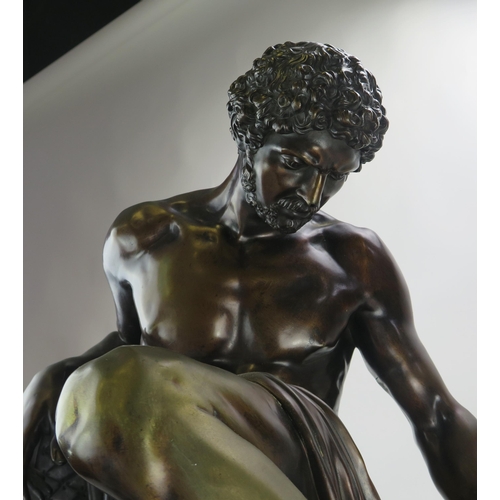 1451 - **WITHDRAWN**
After Pierre Julien (1731 - 1804) a large bronze study, The Dying Gaul, the wounded fi... 